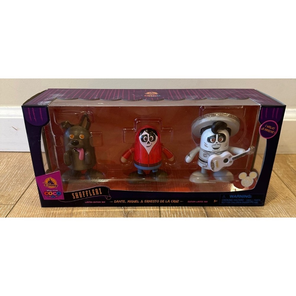 Disney D23 Expo 2019 Shufflerz Pixar COCO 3 Pack Set LE 300 Dante Miguel Ernesto